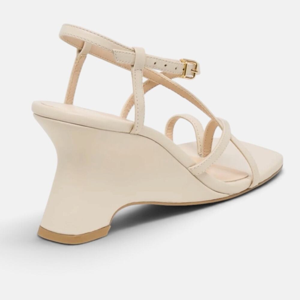 Dolce Vita Womens Aylee Toe-Ring Strappy Sculpted Wedge Sandals Cream Size 7 NIB - Picture 3 of 9
